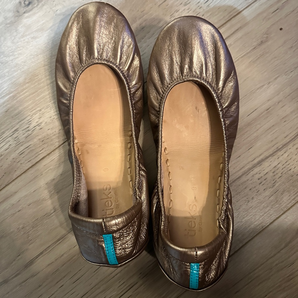 Tieks Metallic Gold Ballet Flats
